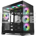 Компьютерный корпус Forza FZ-G42A Seaview TG ATX Case, black, w/o psu, Tempered glass front panel, 1x3,5', 3x2,5',USB3., фото 1