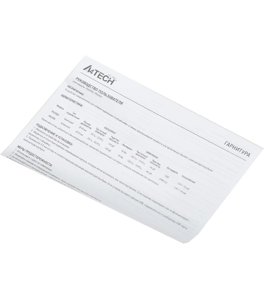 Гарнитура A4Tech Fstyler FH200i серый-синий, проводная, 3.5 мм