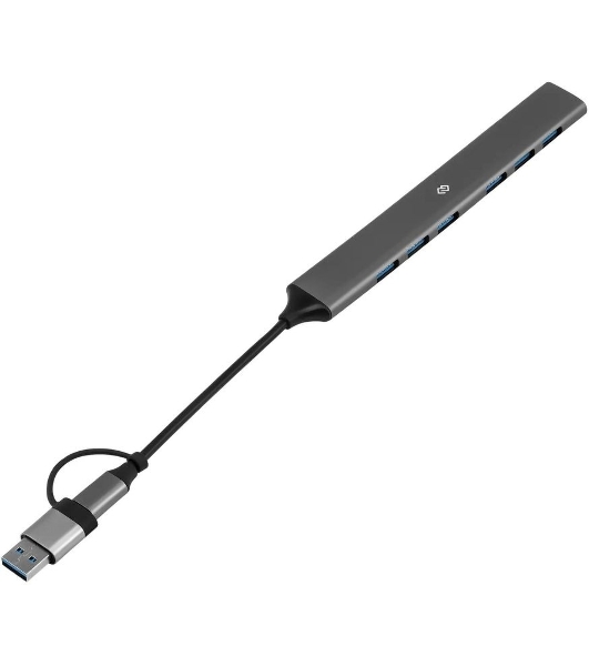 USB-концентратор Digma DHUB-7USB-AC-3.0, USB-C + USB-A, USB 3.0 7 портов, USB