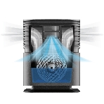 Мойка воздуха Venta AeroStyle Compact AW735 черный, 50 м², 6 л, холодное испарение, HEPA-фильтр, угольный фильтр, ночной режим, фото2