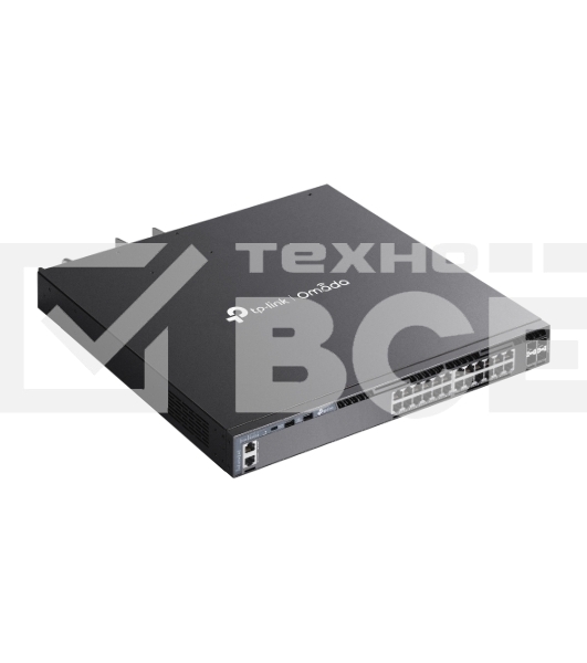 Стекируемый управляемый коммутатор 3го уровня TP-Link SG6428XHP Omada с 24 гигабитными портами PoE+ и 4 портами SFP+