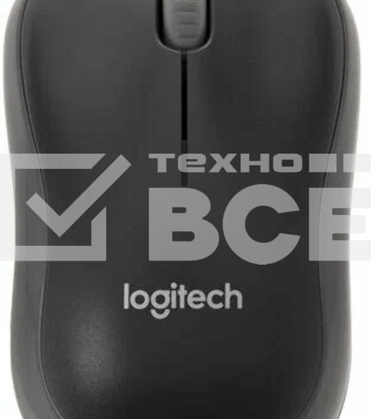 Мышь беспроводная Logitech M186 черный/серый, 1000 dpi, радиоканал, USB, кнопки - 3
