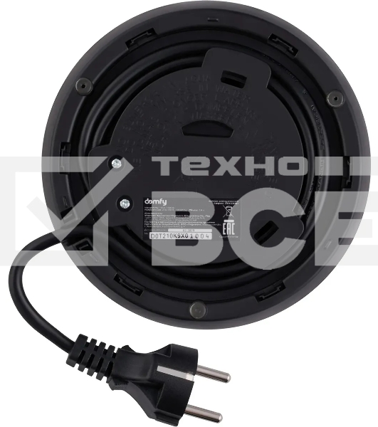 Чайник электрический Domfy DSM-EK401 1.8л. 2200Вт черный/прозрачный (корпус: стекло)