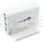 Блок питания (сетевой адаптер) Amperin Quick Charge 6-port QC 3.0 USB (YDS-TC060-4-2-0), белый, фото2