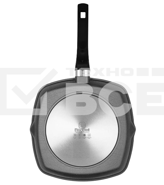 Сковорода-гриль Rondell Escurion Grey RDA-1124, 28см, без крышки, серый