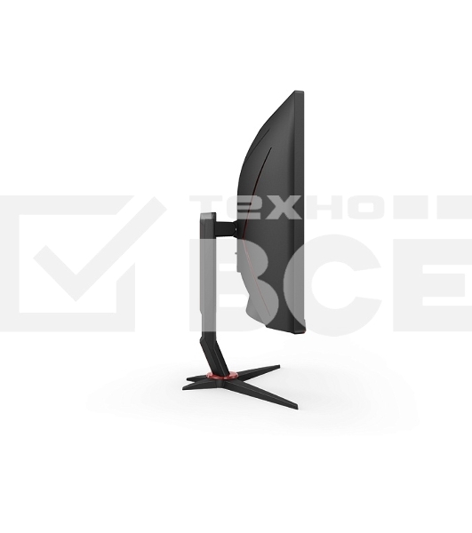 Монитор 34' AOC CU34G2XP, VA 3440x1440, 180 Гц, 1 мс, 21:9, 400 кд/м², 2xHDMI, 2xDP, 2x4 Вт, изогнутый, черный/красный