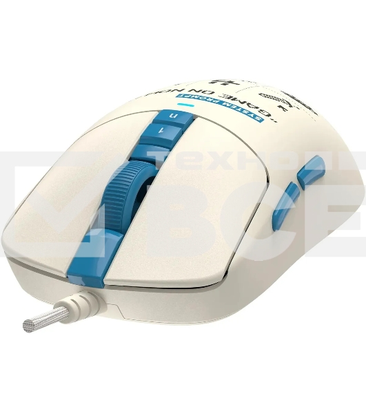 Мышь проводная A4Tech Bloody W72 Ultra Pixels Blue рисунок/бежевый/голубой, 20000 dpi, USB, кнопки - 7
