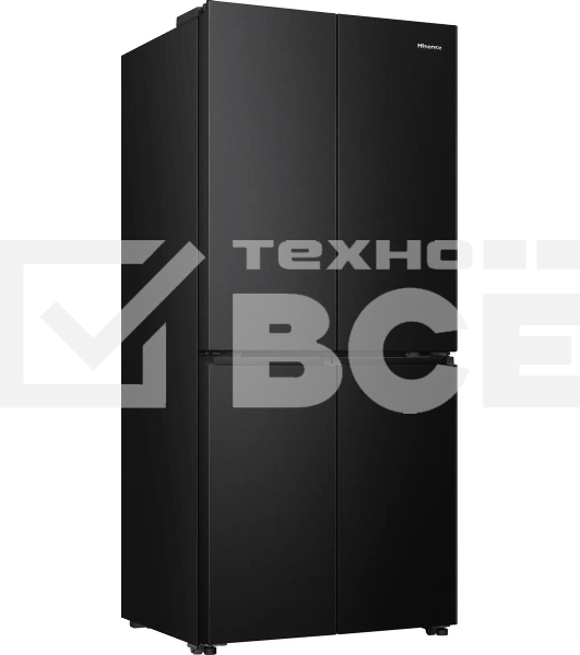 Холодильник Hisense RQ5P470SAF1 трехкамерный, черный, 331/199, морозилка снизу, Total No Frost, Side-by-Side