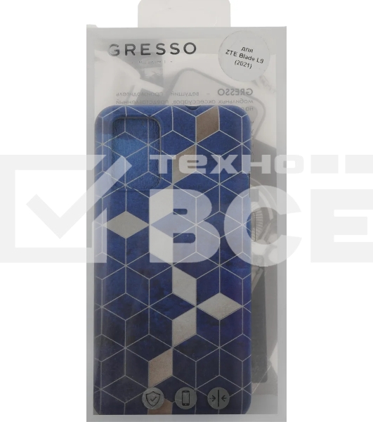 Чехол (клип-кейс) Gresso Meridian, для ZTE Blade L9, синий [gr17aaae9050]
