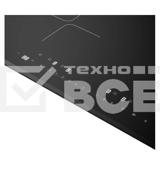 Варочная поверхность Kuppersberg/ Варочная поверхность Kuppersberg, индукция, High-Tech, 9 уровней мощности, inverter, таймер, пауза, Booster, автоматическое отключение, Flexi-zone, слайдерное управление, поддержание тепла, цвет черный