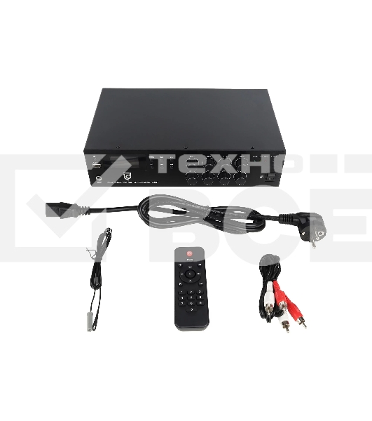 Микшер-усилитель Intrend ITMXAMP-60MT MP3, FM тюнер, USB, Bluetooth, 2хMic/3хLine входы, 1хLine выход,60 Вт, 4/8Ом/100V, IR-пульт в комплекте