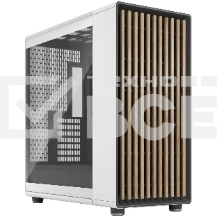 Компьютерный корпус без блока питания Fractal Design North XL TG Dark Tint, Full-Tower, 3x140мм, 2xUSB-A 3.2 + 1xUSB 3.2 Type-C E-ATX, ATX, mATX, mITX Wood panel, Chalk белый