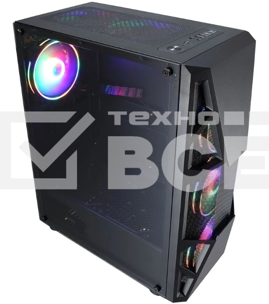 Компьютерный корпус Aerocool / Formula CL-3303B RGB черный без БП ATX 6x120mm 2xUSB2.0 1xUSB3.0 audio bott PSU