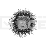 Щетка для дрели Denzel 50 мм, чашка, со шпилькой, нержавеющая витая проволока, фото5