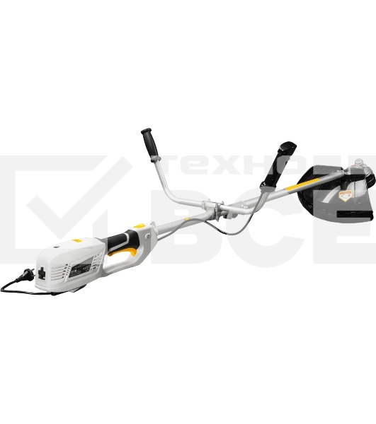 Триммер электрический Kranz KR-1400, 1400Вт, 420/255мм, катушка+диск, разборная штанга