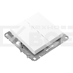 Механизм выключателя EKF UP1-SWW-20 двухклавишный, белый Эпика, фото2