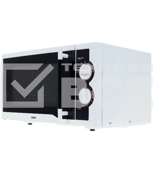 Микроволновая печь BBK 23MWS-928M/W/RU белый, 23 л, 900 Вт, переключатели - поворотный механизм