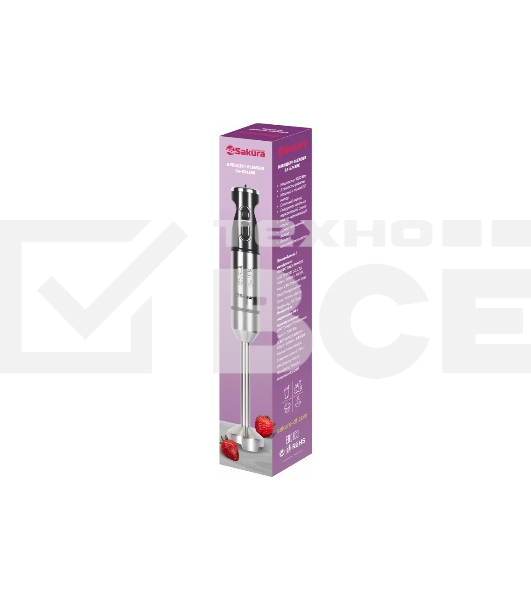 Блендер Sakura SA-6243BK-1000 погружн 1000 Вт стальн.корпус стальн.насадка