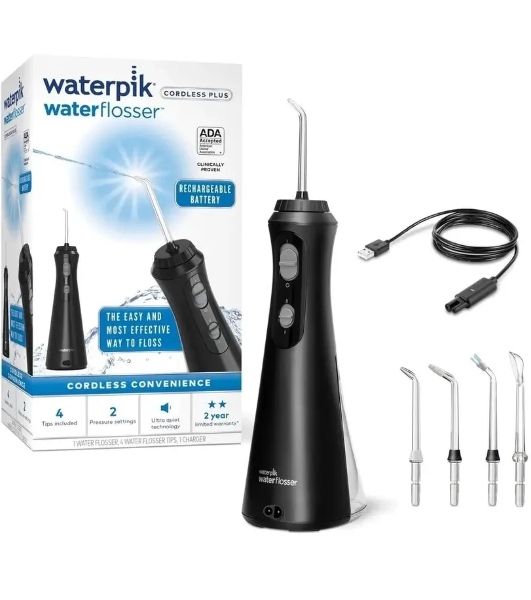 Ирригатор Waterpik WP-492 EU черный, от аккумулятора, 210 мл, 2 режима