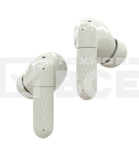 Наушники TWS More choice БВ37 белый/серый, внутриканальные, Bluetooth, сенсорное управление, до 4 ч