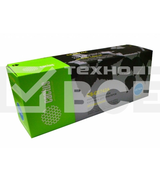 Картридж лазерный Cactus CS-CE742A желтый (7300 стр.) для HP CLJ CP5220/CP5221/CP5223/CP5225/CP5227/CP5229