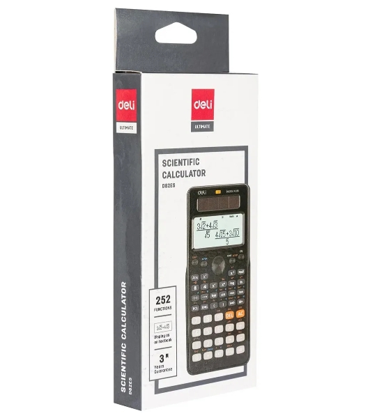 Калькулятор научный Deli ED82ES черный 10+2-разр.