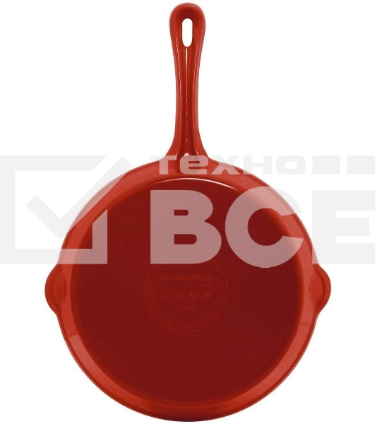 Сковорода Maunfeld Devon MFP20CE16R, 20 см, без крышки, красный