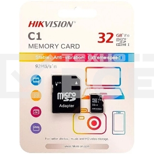Флеш карта Micro SecureDigital 32Gb Hikvision HS-TF-C1/32G MicroSDHC Class 10 UHS-I