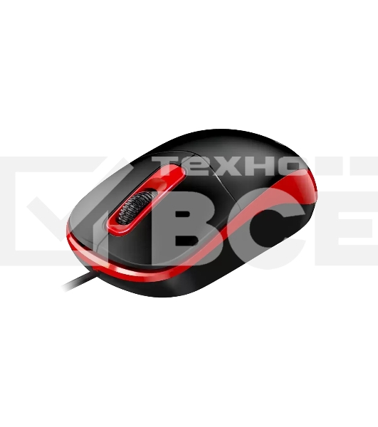 Мышь проводная Genius DX-111 черно-красный, 1200 dpi, USB, кнопки - 3