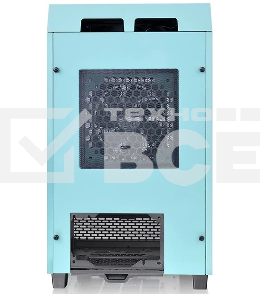 Компьютерный корпус Thermaltake The Tower 100 Turquoise черный без БП miniITX 1x120мм 3x140мм 2xUSB 3.0 audio bott PSU