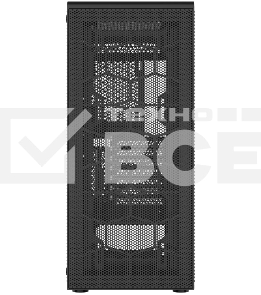 Компьютерный корпус Bloody BD-CC115 черный без БП ATX 8x120мм 1xUSB 2.0 1xUSB 3.0 audio bott PSU