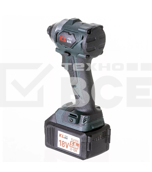 Профессиональный бесщеточный винтоверт аккумуляторный KLPRO KLDV18BH-50 (18В, Li-ion-2шт, 5.0А·ч, 220Нм, 2 скорости, подсветка,З/У,в кейсе)