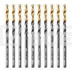 Сверло по металлу Denzel 3,8 мм, HSS-Tin, Golden Tip, 10 шт., фото 1