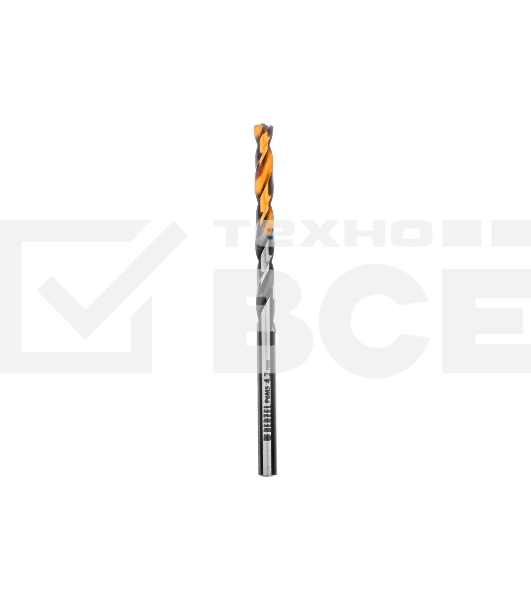 Сверло спиральное по металлу Denzel 4,2 x 75мм, Р6М5, Golden Tip, многогранная заточка