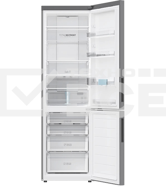 Холодильник Haier C2F620CFU1 серебристый двухкамерный 278/108л морозилка снизу, No Frost