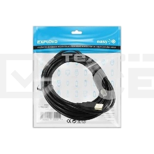 Кабель Exployd EX-K-1480 для принтера/сканера/МФУ/черный/5M