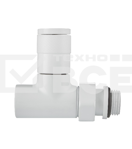 Набор дизайн-вентилей Royal Thermo PIANO, прямой (белый) 1/2