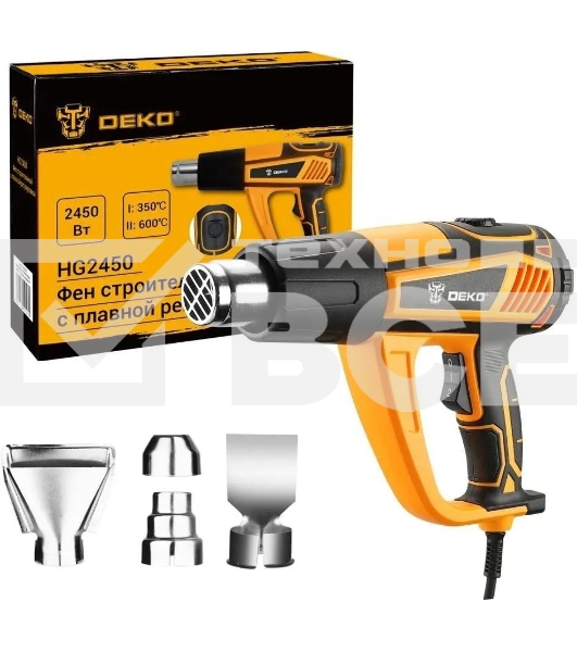Фен технический Deko HG2450 2450Вт темп.350/600С