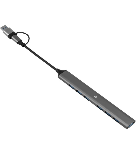 USB-концентратор Digma DHUB-7USB-AC-3.0, USB-C + USB-A, USB 3.0 7 портов, USB