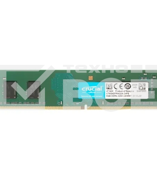 Оперативная память Crucial, DDR4, 8GB (1x8GB), 3200MHz, CL22