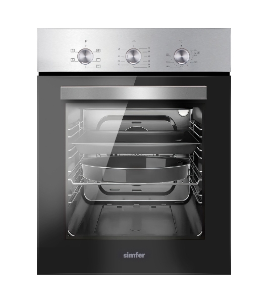 Электрический духовой шкаф Simfer B4EM16016, встраиваемый, нержавеющая сталь