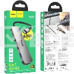 Разветвитель USB-C Hoco HB27 4порт. серый, фото6