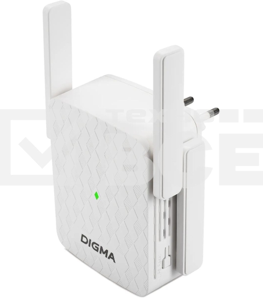 Повторитель беспроводного сигнала Digma D-WR310 (D-WR310V2) N300 Wi-Fi белый