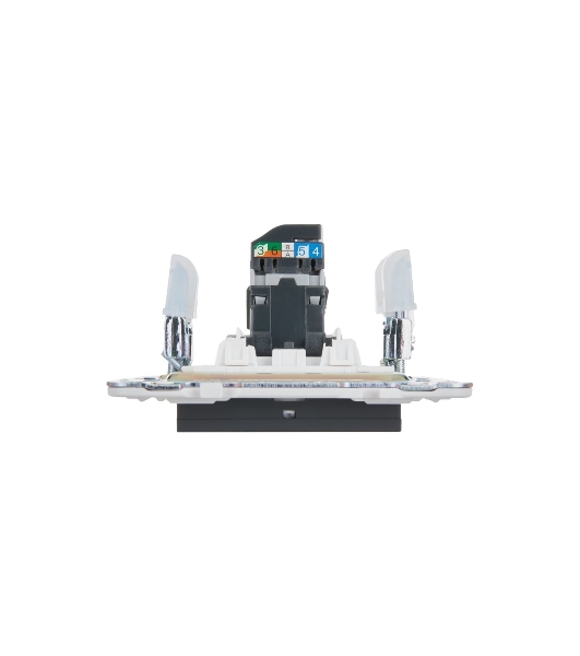 Розетка компьютерная IEK SKANDY SK-K01G графит RJ45 кат.5E SK-K10-1-K53