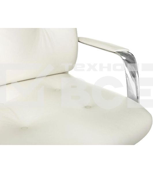 Кресло руководителя Бюрократ _DAO/WHITE белый, кожа, крестовина алюминий