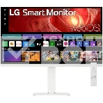 Монитор 31.5' LG 32U850SA-W IPS 3840x2160, 60 Гц, 5 мс, 16:9, 400 кд/м², 2xHDMI 2.0, USB-C (90 Вт), USB Hub (3x USB 3.0), 3.5 Jack, HDR10, динамики (2x5 Вт), веб-камера, Smart TV (webOS 24), Wi-Fi, Bluetooth, VESA 100x100, белый, фото 1