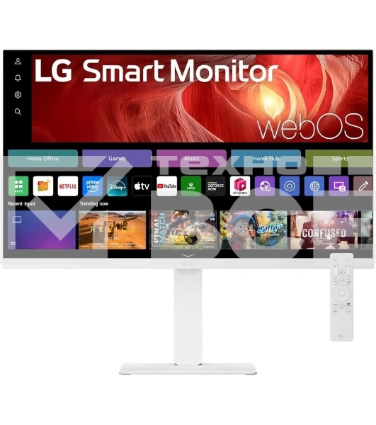 Монитор 31.5' LG 32U850SA-W IPS 3840x2160, 60 Гц, 5 мс, 16:9, 400 кд/м², 2xHDMI 2.0, USB-C (90 Вт), USB Hub (3x USB 3.0), 3.5 Jack, HDR10, динамики (2x5 Вт), веб-камера, Smart TV (webOS 24), Wi-Fi, Bluetooth, VESA 100x100, белый