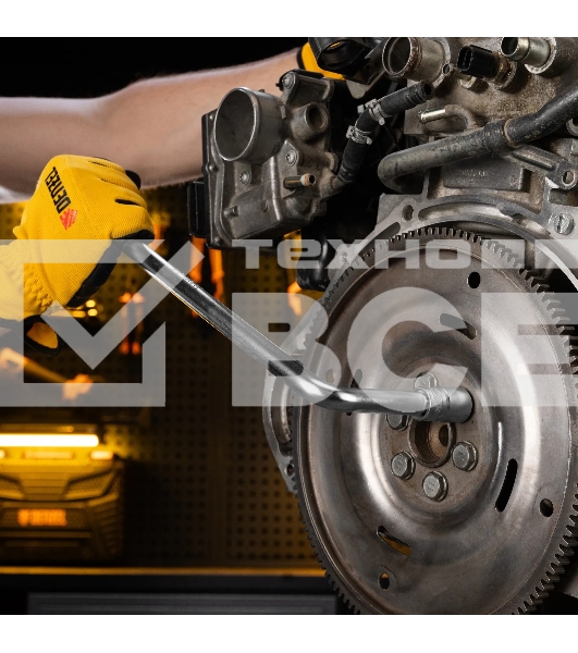 Вороток Г-образный Denzel 375x100 мм, квадрат 1/2