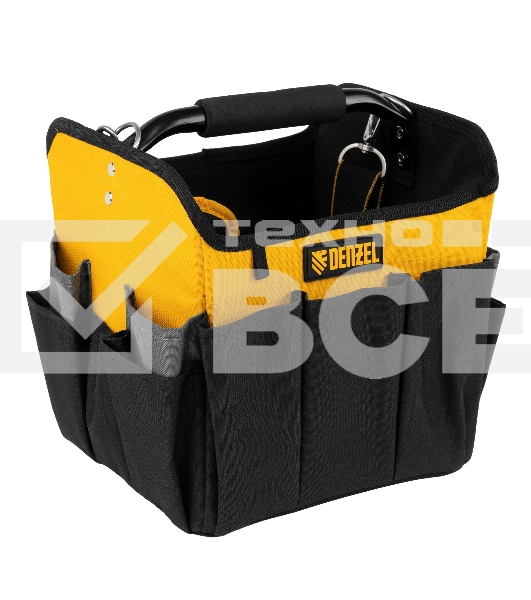 Переноска для инструмента Denzel 260х240х300 мм, 22 кармана, наплечный ремень