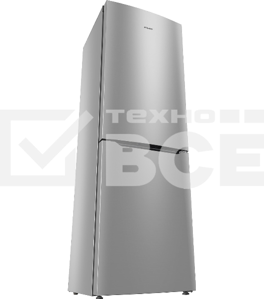 Холодильник Атлант 6621-189 серебристый двухкамерный 205/119 л морозилка снизу, капельная система